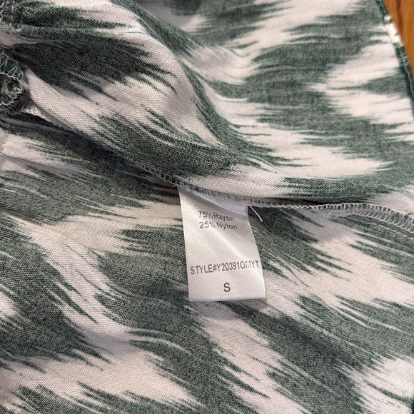 Tuckernuck Pomander Place Green Ikat Kenzo Dress V-neck Tiered Flowy A-line Sm - Picture 7 of 7